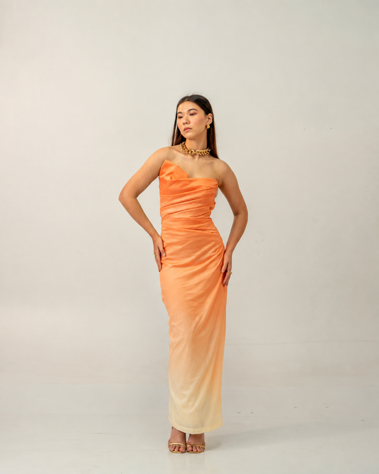 Sculpted Ombre Gown for Women