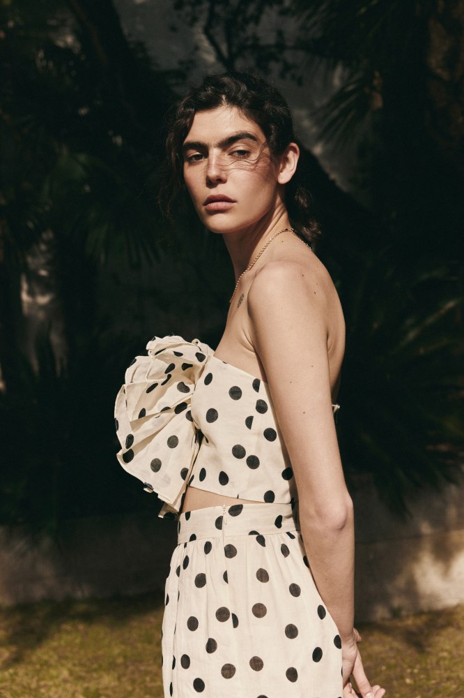 Polka-dot Bandeau top with Pant
