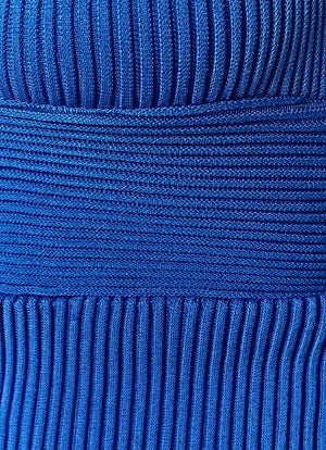 Ocean Blue Ribbed Bodycon Mini Dress