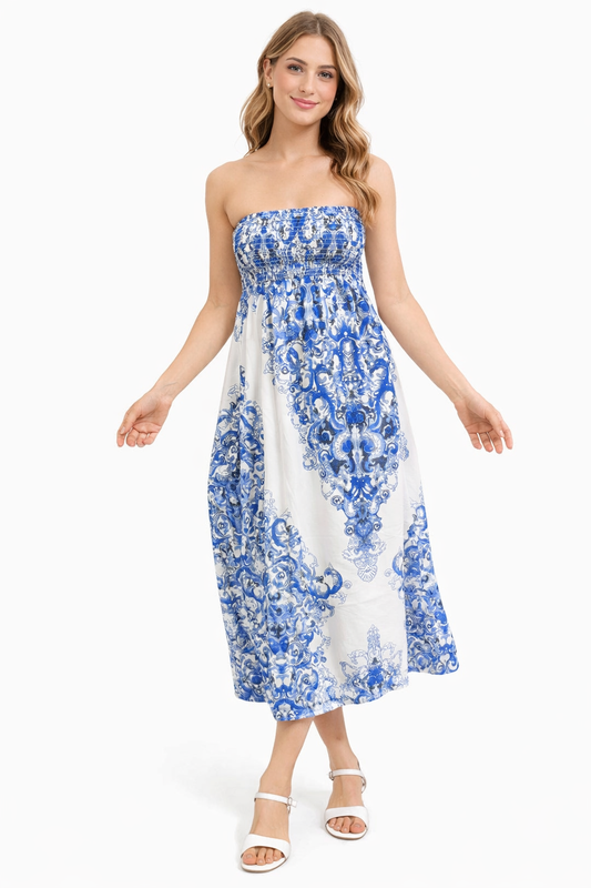 Smocked Boho Summer Maxi