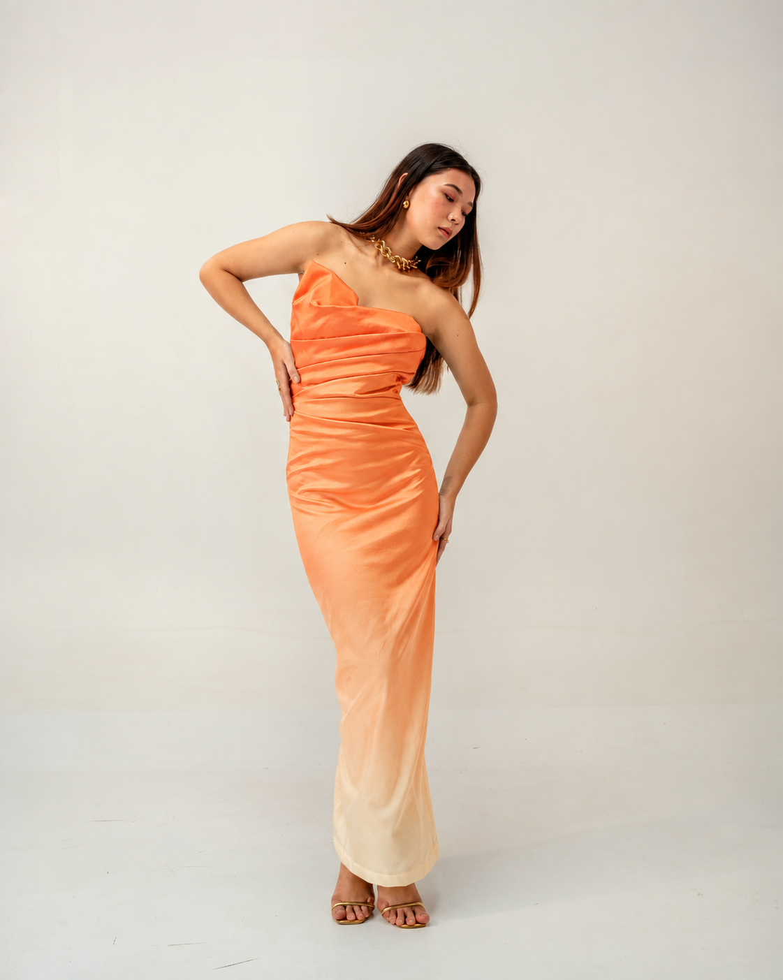Sculpted Ombre Gown for Women