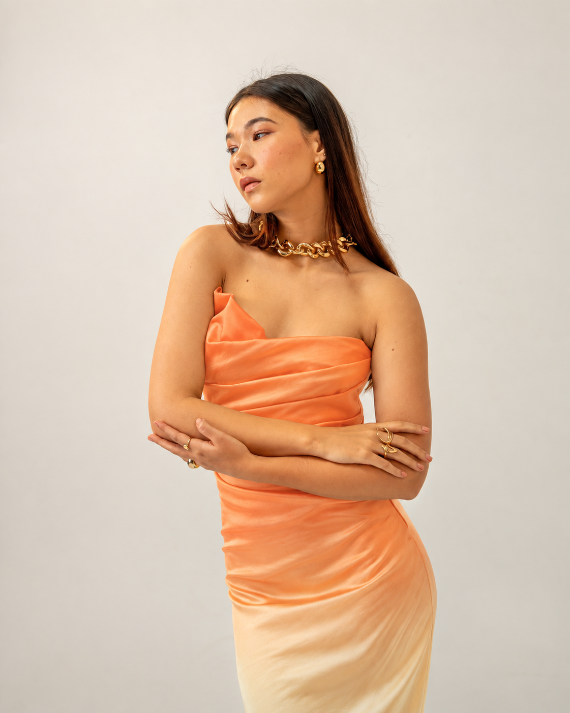 Sculpted Ombre Gown for Women