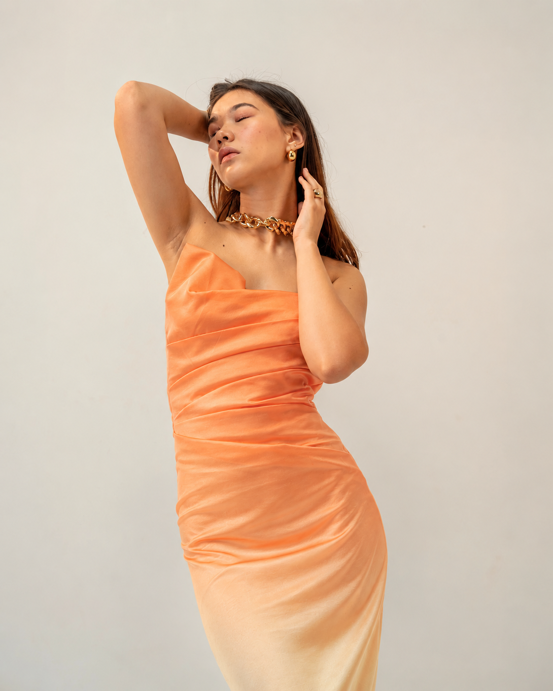 Sculpted Ombre Gown for Women