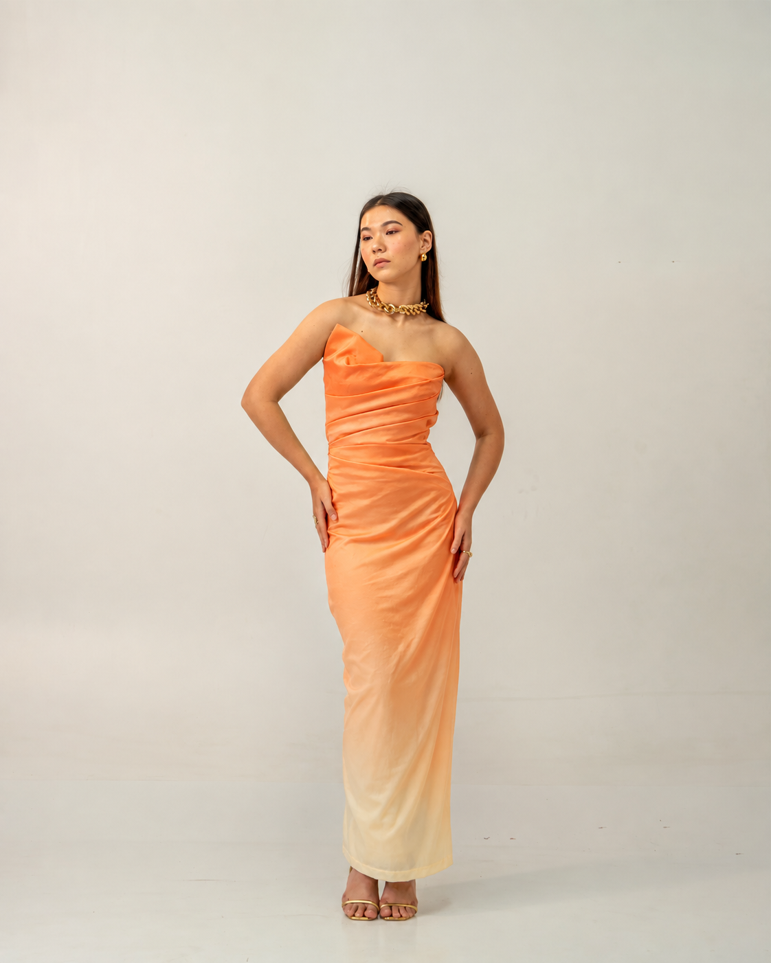 Sculpted Ombre Gown for Women