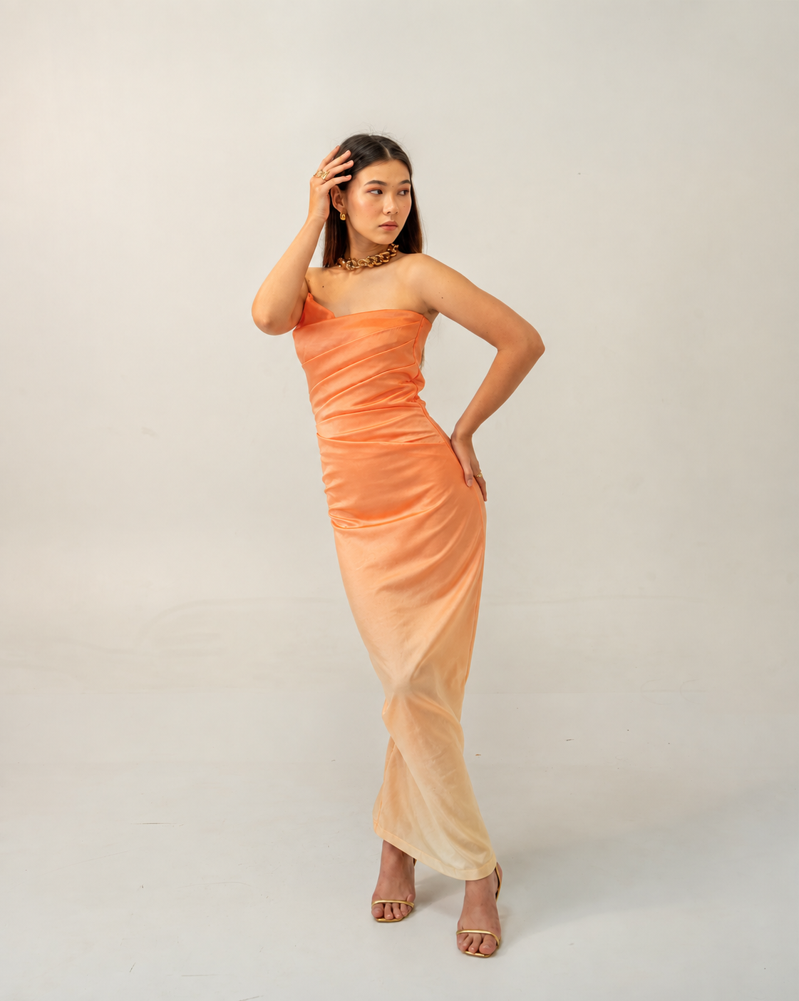 Sculpted Ombre Gown for Women