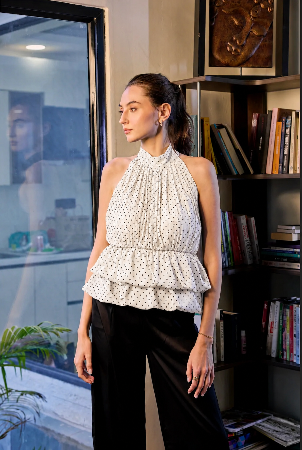 Creamy Polka Top