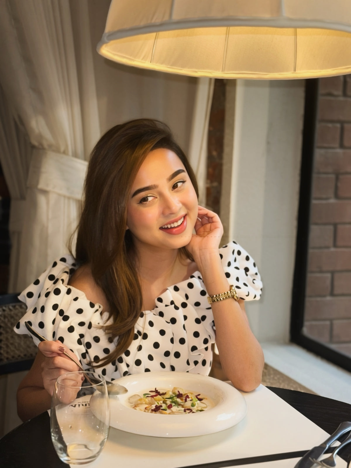 Polka Dot Ruffle Midi Dress