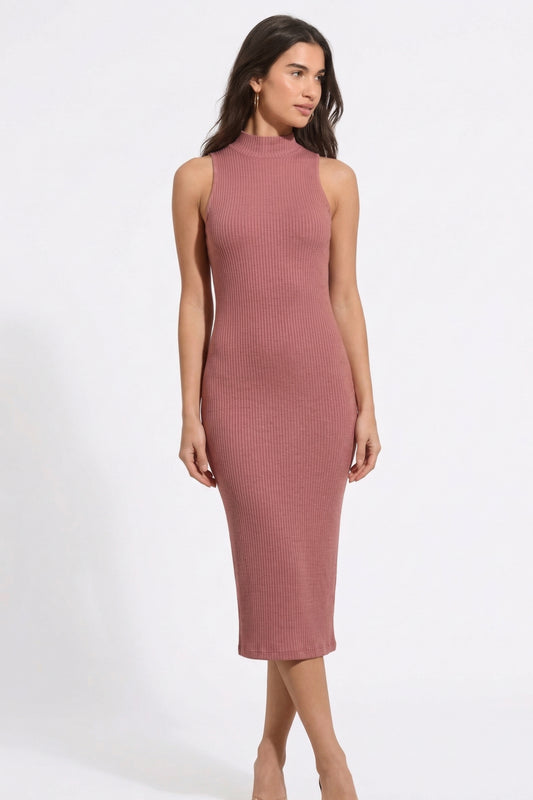 Ribbed Bodycon Midi Dress